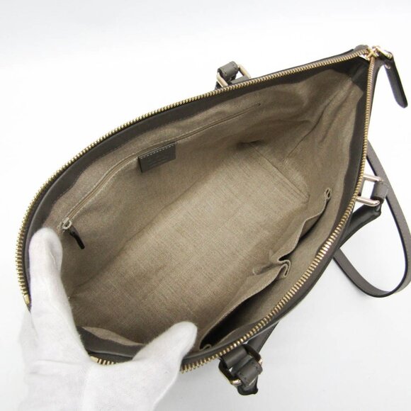 GUCCI Gray Leather Shoulder Bag - Picture 3 of 12